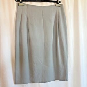 Vintage Salvatore Ferragamo Gray Straight Pencil Skirt - Size Small / Medium